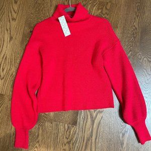 Urban Outfitters Red Cropped Turtleneck Sweater Size M (NWT)